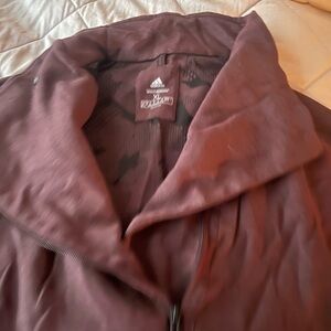Adidas Burgundy Zip-Up Jacket